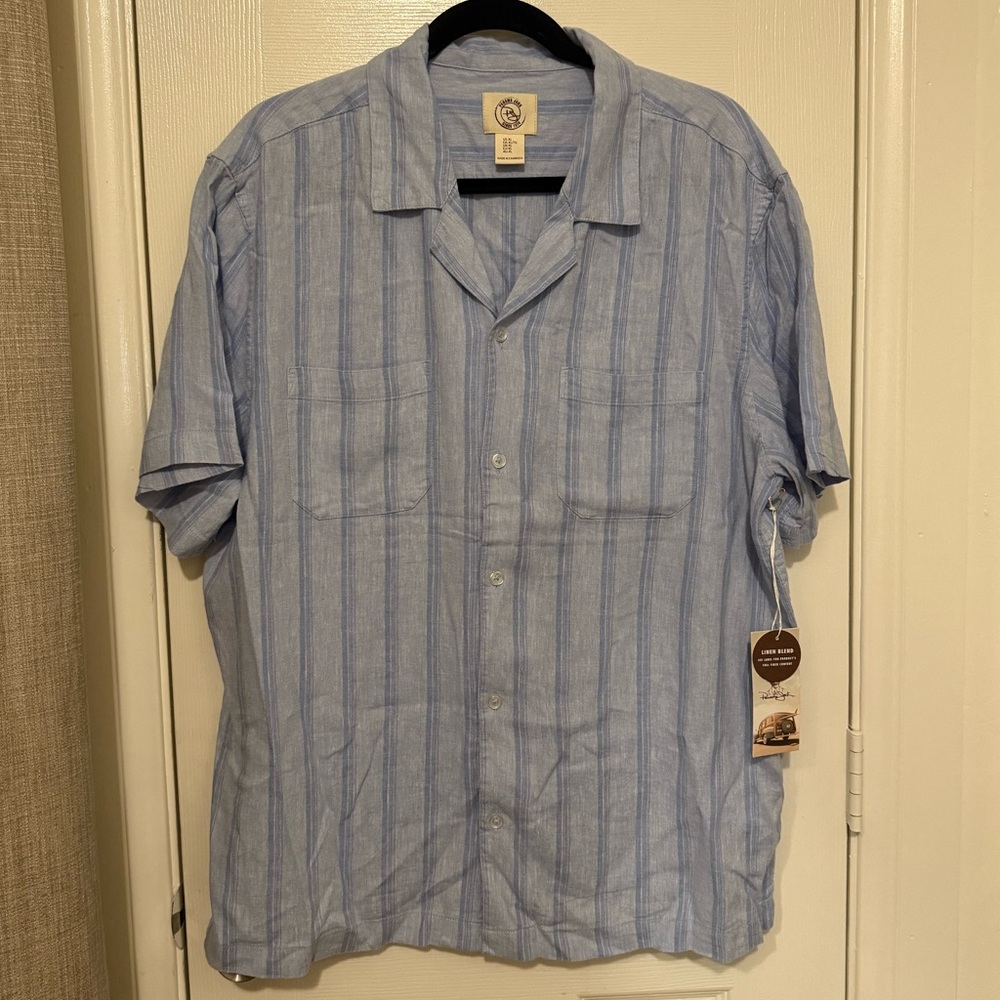 Blue Casual Button Down Shirt XL Panama Jack